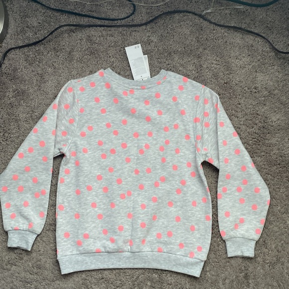 NWT H&M Unicorn Polka Dot Kids Sweatshirt - Gray and Pink size 8-10 Y - Picture 14 of 17